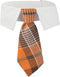 ADOGGYGO Fall Dog Necktie - Pet Tuxedo Collar with Orange Plaid Tie for Medium Dogs