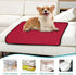 YEGAME Red Solid Color Washable Pee Pads for Dogs Cats, Reusable Puppy Pads Absorbent Non-Slip Waterproof Pet Training