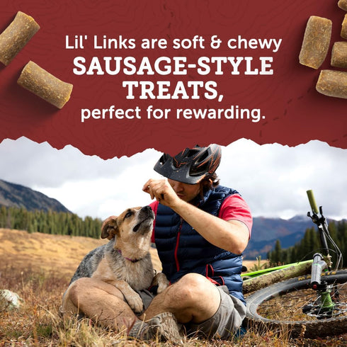6 oz. 6 oz. Zukes Lil Links Dog Treats for Dogs, Snacking Sausage Treats for Dogs, Made with Real Duck & Apple