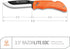 OUTDOOR EDGE RazorBlaze RB-20 Folding Hunting Knife, 3.5" Replaceable Blade, Blaze Orange Handle