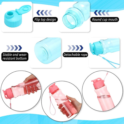 Water Bottles Bulk - 18 oz Portable Sports Water Bottle, Summer Graduation Student Gifts from Teacher (12)