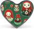 XKAWPC Russian Matryoshka Nesting Dolls. Brooch Pins Heart Shaped Badge Collar Pin for