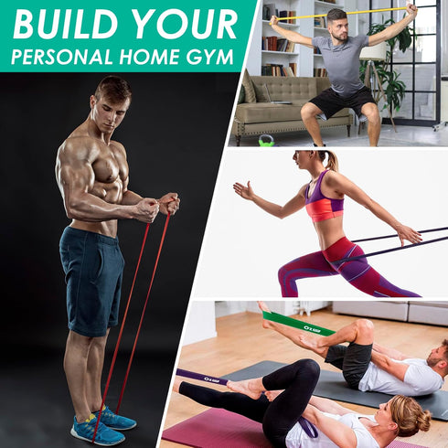 OZFIT Set Pull Up Bands, Resistance Bands, Pull Up Assistance Bands for Men & Women, Exercise Workout Bands for Working