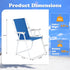 Generic Backpacking, 220 Lbs, High Back Beach Chairs for Adults, Outdoor Lawn Concert Folding Chair with Arms, Portable