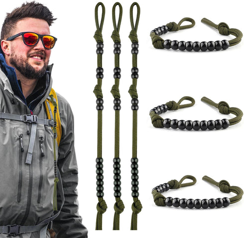 3pcs Ranger Beads pace Counter for HikingLong Distance Swimmers CounterConsists of Parachute