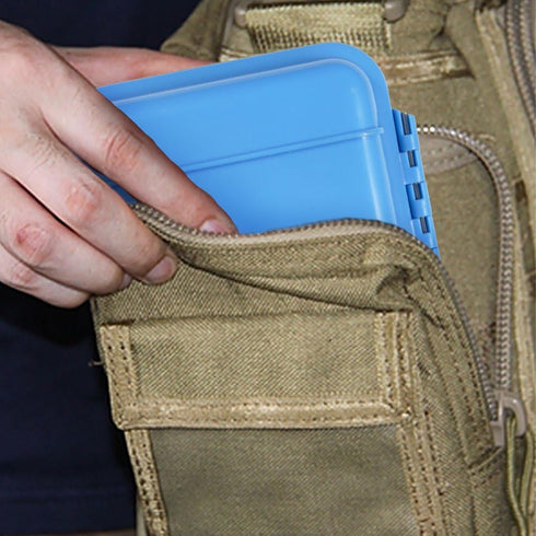 Waterproof Shockproof Dry Storage Box, Hard Plastic Protective Grip Carry Case + Foam + Handle for Fishing Camping