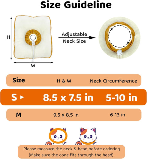 Amakunft Adjustable Cat Cone Collar, Soft Recovery Collar for Cat After Surgery, Elizabethan Collar