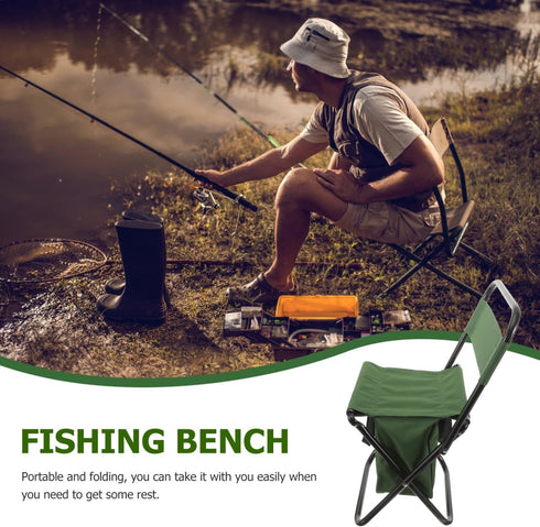 18.11X10.62X8.26 Inches Lightweight Portable Folding Chair with Storage Bag Multi-Function Compact Camping Stool