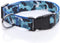 TAIDA Dog Collar - Nylon Camouflage Adjustable Collar, 1 Inch Wide, for Large Medium Dog (Blue)