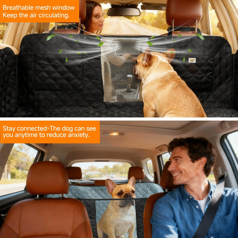 Hammock, PETTALK Deluxe Double Side Dog Car Seat Cover Back Seat, Waterproof Seat Cover Reversible,Heavy Duty,Anti
