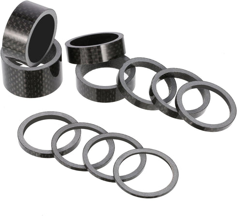 Sumind 11 Pieces Bike Carbon Fiber Headset Spacer - Bicycle 1-1/8 Inch, 7 Size