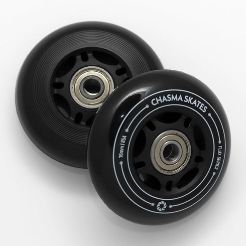 Flux 2 Pack 76mm RipStik Wheels 85A for Ripsurf Caster Board, Replacement Wheels with Bearings