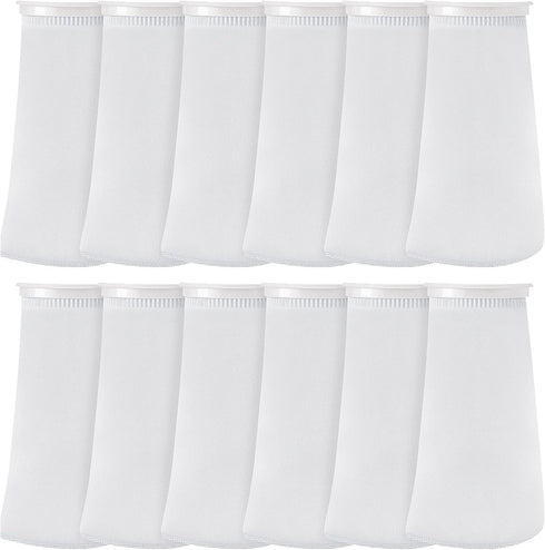 Jecery 16 Pack 4 Inch Ring Filter Socks, 200 µm for Aquarium Filter Bags