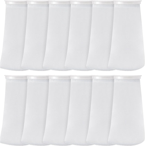 Jecery 16 Pack 4 Inch Ring Filter Socks, 200 µm for Aquarium Filter Bags