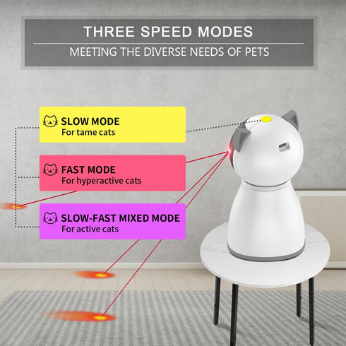 YVE LIFE 4th Laser Cat Toys for Indoor Cats,The Generation Real Random Trajectory Motion Activated Rechargeable