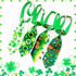 32pcs St. Patrick's Day Dog Collar Bows Ties, Adjustable Holiday Green Basic Dog Collars, Bulk Clover Lucky Pattern