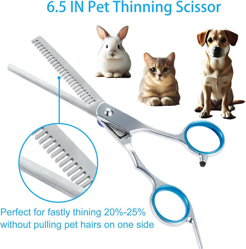 lengnoyp 5 1 in Premium Dog Grooming Scissors, Professional Dog Scissors for Grooming with Safety Round Tips, Stainless