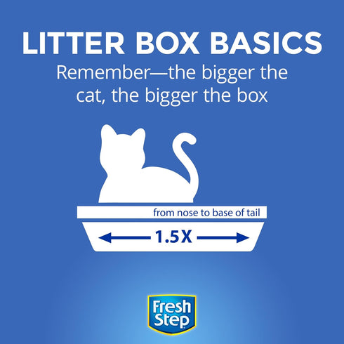 Fresh Step Clumping Cat Litter - Unscented, Long Lasting Odor Control with Activated Charcoal, 18.5 lb