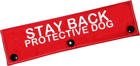 Funny Dog Leash Sleeve Stay Back Protective Wrap, Alert Hanging ID Patch Tag, Pet Birthday Gift (Protective Dog-Sleeve)