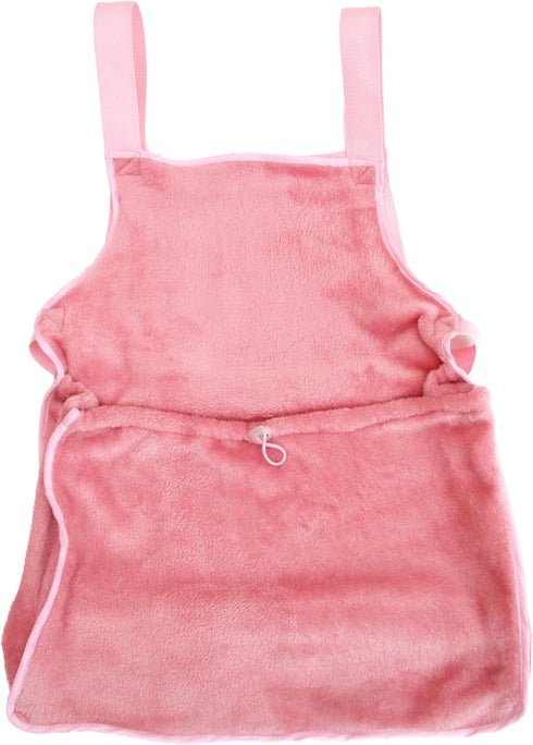 Pet Dog Cat Carrier for Travel, Shoulder Bag Sling Front Backpack Soft Plush Handmade (Pink), Medium