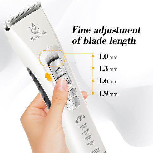 FENICE PEAK Dog Grooming Clippers for Thick Heavy Coats, 3 Speeds, Low Noise Pet Grooming Kit with Ceramic & Stainless