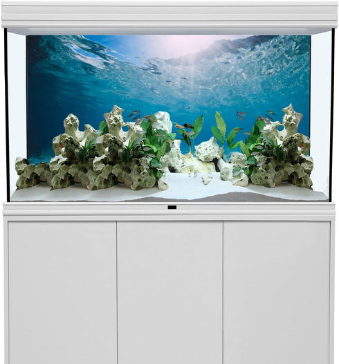 AWERT 72x24 inches Vinyl Undersea Ocean Floor Aquarium Background for Tropical Tank