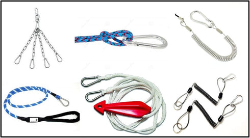 Heavy Duty Stainless Steel Carabiner Spring Snap Clip Link Hooks, 200-500lb Load, 2, 6 & 12 Packs