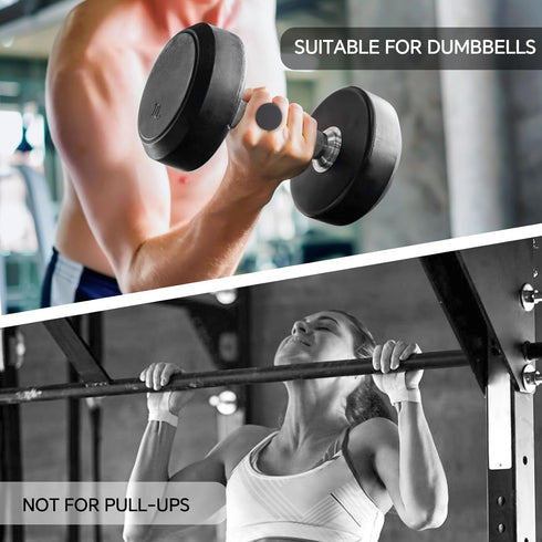 Anti-Slip Workout Grips - Widened and Thickened Rubber Hand Protector Ryptfit Grips for Weightlifting, Pull-ups, Gym