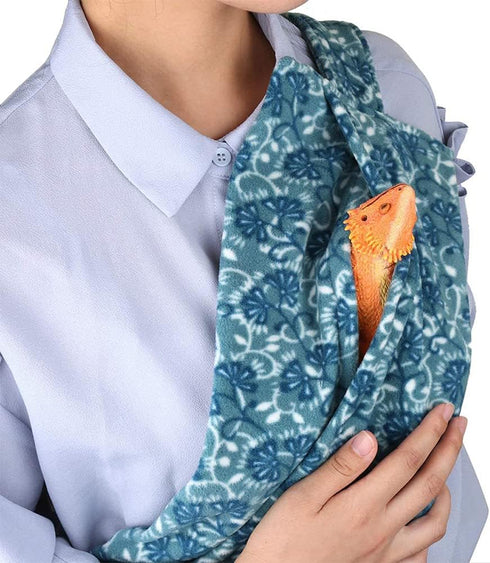 Lizard Costume with Sling Carrier, Bearded Dragon Clothing Adjustable Reptile Carrier Sling for Outdoor Walking (Orange