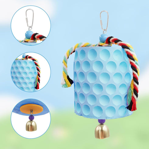 MinrzPet Chicken Coop Accessories, Chicken Beak Grinding Calcium Stone with Bell, Chicken Toys for Coop, Enrichment