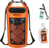 Piscifun Waterproof Dry Bags, Floating Backpack 5L/10L/20L/30L/40L with Waterproof Phone Case for Kayaking, Fishing