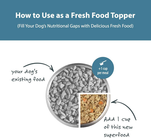 JustFoodForDogs Pantry Fresh Wet Dog Food, Chicken & White Rice Human Grade Recipe, Complete Meal or Topper - 12.5 oz