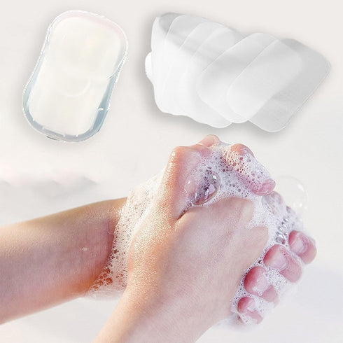 Tustao 500 5 Sheets Disposable Soap Paper Boxes Hand Cleaner Fragrance Mini Color Soap Paper for school Indoor