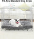 Dog Bed for Crate, Washable Medium Size Plush Dog Kennel Pad, Anti-Slip Sleeping Mat, 29x18 Inch, Grey