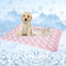 SEIS Dog Ice Pad, Ice Silk Cats Kennel Mat, Pet Cooling Pad for Summer (Pink, L)