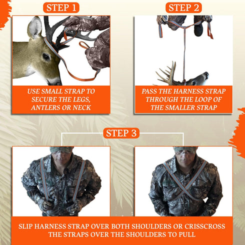 MULTUS Deer Drag Harness, Quick and Easy Hunting Gear for Deer Hunters