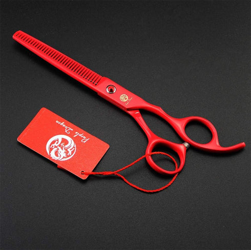 Purple Dragon 7.0 inch Professional Pet Grooming Scissors Kit, 4PCS, Japan Premium Steel, Straight & Curved & Thinning
