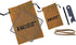 Portable Bushcraft Stainless BBQ Cooking Grill Grate, Mini Knife, Fire Starter Kits, Bamboo Cutting Board, Burlap Bag