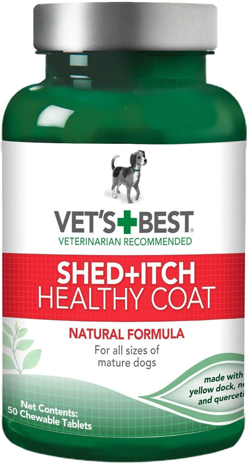 Vet's Best Healthy Coat Shed & Itch Relief Dog Supplements | Relieve