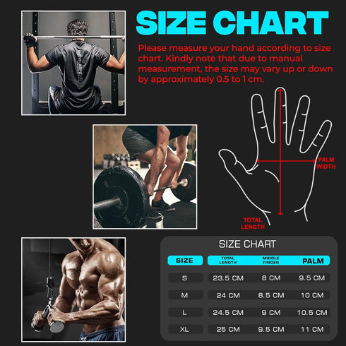 SAWANS Fingerless Gym Gloves with Wrist Support for Fitness Training