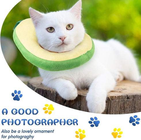 Weewooday 4 Pcs Adjustable Cat Cone Collar, Soft Recovery Collar for Kittens After Surgery, Anti Bite Lick