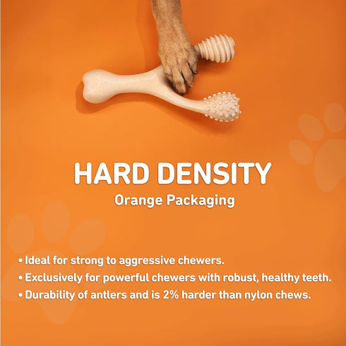 All-Natural Nylon-Free Dog Chew Toys, Hard Density for Strong Chewers, Non-Toxic, Promotes Dental Health, Sustainably
