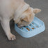 Healthy Slow Feeder Dog Bowl for French Bulldog - Striped Pattern, No Choking, Blue