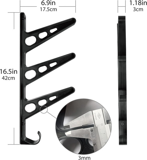 Skateboard Storage Rack - Wall Mounted Hanger for Longboard Organizer, Space Saving for Skateboards and Gear