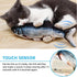 Tocirelo Flopping Fish Cat Toy with Catnip, 11" Electric Plush Wiggle Fish for Indoor Cats, Kicker Dog Toy