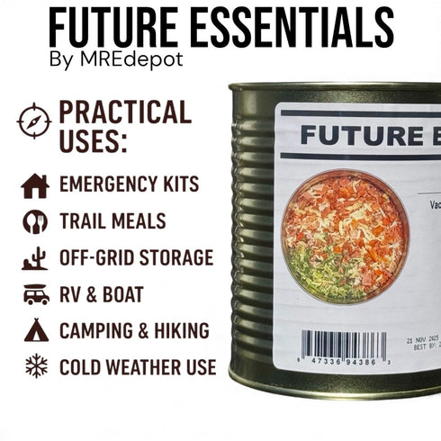 25+ 7.5 oz Future Essentials Dehydrated Mirepoix Mix Dehydrated Vegetables Soup Mix with Carrot, Celery, & Onion