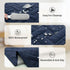 Dog Bed Cover for Pets - Blankets Rug Pads for Couch Protection Waterproof Bed Covers Dog Blanket Furniture Protector Reusable Changing Pad (Navy Blue+Light Grey, 52"x82") by BOCTOPUG