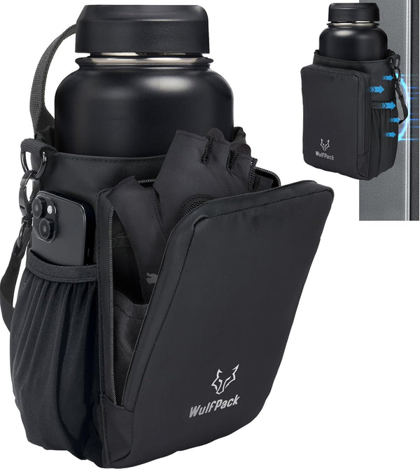 WulfPack Magnetic Gym Bag, Magnetic Bottle Bag, Water Bottle Carrier Holder with Large