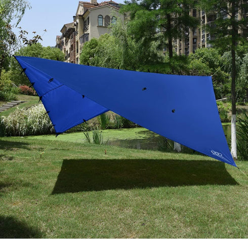 Gold Armour Rainfly Tarp Hammock 12ft x 10ft | Premium Waterproof Ultralight Camping Shelter Canopy, Blue