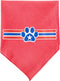 Mirage Pet Products Small Patriotic Star Paw Screen Print Bandana, Bright Pink